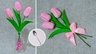 Тюльпаны из Фоамирана Легко и Быстро Подарок на 8 Марта🌷Foam Tulips Easy amp Quick Gifts for March 8 [upl. by Rabassa227]