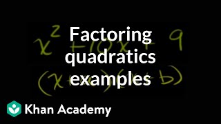 More examples of factoring quadratics with a leading coefficient of 1  Algebra II  Khan Academy [upl. by Sairtemed]