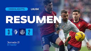 Highlights  CA Osasuna vs Getafe CF [upl. by Anselm]