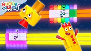 Finish Sequence and Patterns 🧩  123 Learn to Count  Maths Cartoons for Kids  Numberblocks [upl. by Laerol929]