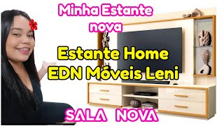 ESTANTE HOME TEATHER EDN MÓVEIS LENI PARA TV ATÉ 75” 4 GAVETAS EDN MÓVEIS LENI [upl. by Mont]