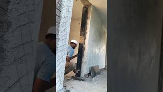 Granite door frame fitting process  granite chokhat frame install shortvideo ytshorts granite [upl. by Anrol]