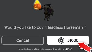 BUYING HEADLESS HORSEMAN  31K Robux Shopping Spree ROBLOX [upl. by Clover]