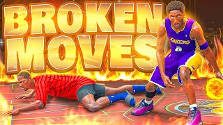 THE 4 MOST BROKEN MOVES ON NBA 2K24 BEST COMP MOVES  HANDCAM ON NBA 2K24 [upl. by Lindsey]