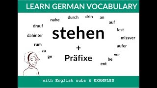 Learn the Verb quotstehenquot and its prefixes  Das Verb stehen und seine Präfixe [upl. by Yrrum]