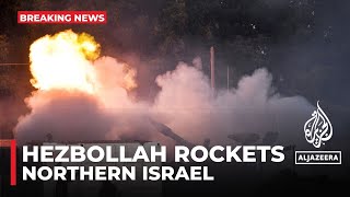 Northern Israel rocket attack Dozens of rockets launched from southern Lebanon [upl. by Luas119]