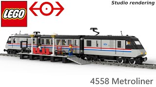 LEGO® Trains 4558 Metroliner bricklinkstudio rendering [upl. by Ppilihp]