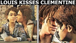 Louis Kisses Clementine  Ending Scene  The Walking Dead Final Season 4 Episode 4 [upl. by Aleacem]