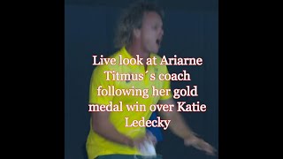 Tokyo Olympics Ariarne Titmus Wins Gold Coach Dean Boxalls Celebration Video Goes Viral [upl. by Domineca]