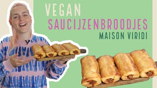 Makkelijk en snel recept om VEGAN SAUCIJZENBROODJES te maken [upl. by Esylle420]