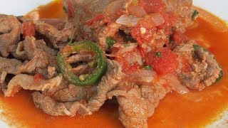 Bistec a la mexicana con Caldo  ¡Super suavecitos [upl. by Knuth172]