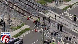 Brightline train strikes kills pedestrian in Melbourne [upl. by Lucais492]