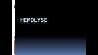 HEMATOLOGIE HEMOLYSE [upl. by Nemrac]