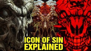 DOOM ETERNAL LORE  WHAT IS THE ICON OF SIN HISTORY AND LORE EXPLAINED [upl. by Kikelia]