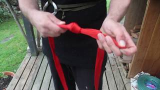 how to make an easy climbing waist and chest harness from rope or webbing [upl. by Gaskins]