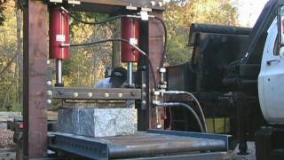 Homemade Hydraulic Stone Splitter  2 [upl. by Waldner370]