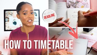 How to make a TIMETABLE for study and work Works for ANYTHING productive amp easy [upl. by Alegnaoj]