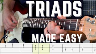 Triads made easy  Learn all the major triad shapes in 3 simple steps [upl. by Notyep]