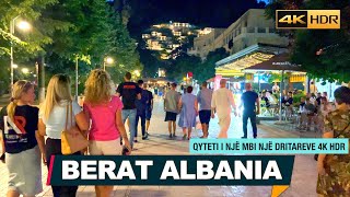 BERAT ALBANIA  WALKING TOUR SUMMER SEASON 2023【4KHDR】 [upl. by Eibloc981]