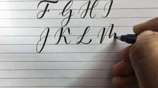 Tombow Fudenosuke Hard Tip  Uppercase letters [upl. by Ileyan]