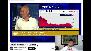 Lyft Q2 Earnings Report with Lyft CEO  Risher thanked his team does that include the drivers [upl. by Nodgnal]