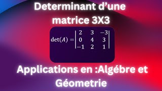 Déterminant dune matrice 3x3 et applications  quotSystèmes déquations et calcul vectorielquot [upl. by Atirres35]