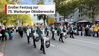 Festumzug der 75 Warburger Oktoberwoche 2024 [upl. by Auqinahs]