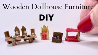 DIY Dollhouse Wooden Furniture for 1144 Scale Castle Miniatures  Decorations [upl. by Norford864]