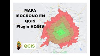 Cómo crear un MAPA ISÓCRONO en QGIS  Plugin HQGIS [upl. by Alvar]