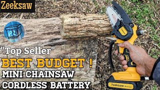 Mini Cordless Chainsaw  Zeeksaw Upgraded  review unboxing productzone [upl. by Leissam422]