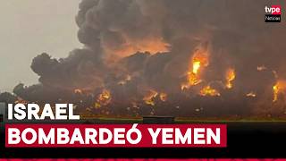 Israel bombardeó ciudad portuaria de Yemen en represalia a ataque de los rebeldes hutíes [upl. by Ynnep]