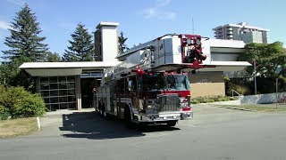 West Van Fire Engine 5 amp Tower 1 Responding [upl. by Cyril]