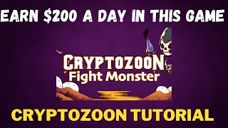 200 PER DAY ON THIS PLAY TO EARN GAME Cryptozoon EASY TUTORIAL  REVIEW  Binance Smart Chain Game [upl. by Debby]