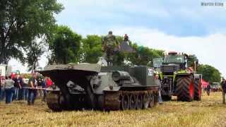 CLAAS XERION 5000 vs VT34 Bergepanzer pulling [upl. by Adnilema]