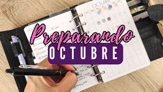 Planea conmigo OCTUBRE en mi AGENDA A6  Personal  Como planear con CODIGO DE COLOR [upl. by Geesey]