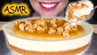 ASMR SALTED CARAMEL CHEESECAKE 🍰  Mukbang  Soft Eating Sounds  Request 2 [upl. by Akemat]