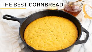 THE BEST CORNBREAD  easy healthy skillet recipe [upl. by Home851]