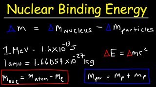 Nuclear Binding Energy Per Nucleon amp Mass Defect Problems  Nuclear Chemistry [upl. by Uziel]