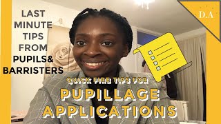 BASIC PUPILLAGE APPLICATION TIPS  Dani the Barrister [upl. by Aisital]