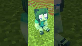 Baby zombie girl cant save Baby zombie boy  Sad Story 😭😭😭 monster school minecraft shorts [upl. by Larner67]