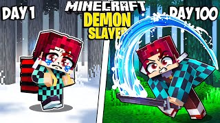 I Survived 100 Days as the DEMON SLAYER in Minecraft [upl. by Octavla]