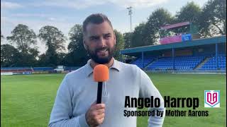 Tamworth FC post match interview with Angelo Harrop [upl. by Annie]