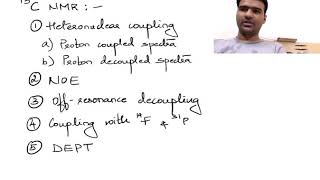 NMR Spectroscopy7 heteronuclear coupling in 13C proton coupled decoupled amp offresonance NOE [upl. by Lorelie]