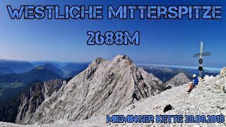 Westliche Mitterspitze 2688m Mieminger Kette 28082018 [upl. by Auburn]