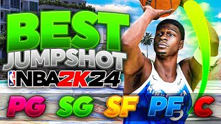 The BEST JUMPSHOTS FOR ALL BUILDS HEIGHTS amp 3PT RATINGS on NBA 2K24 [upl. by Wamsley]