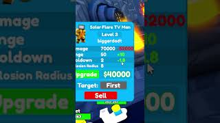 HOW OP is SOLAR FLARE TV MAN toilettowerdefence robloxshorts [upl. by Ayoj]