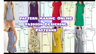 pattern making  Online Fashion Designing Patterns Easy and simple cutting step by step [upl. by Helman]