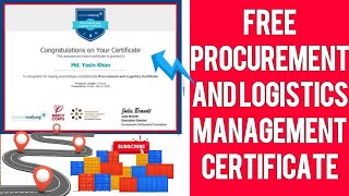 Free courses online with certificates 2021  Logistics and Procurement Management  Free Courses [upl. by Nosnah]