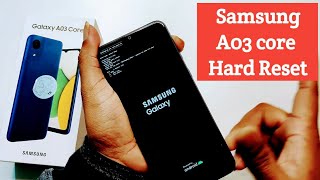 Samsung A03 core Hard Reset  Pattern unlock without pc [upl. by Gould]