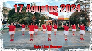 🇲🇨17 AGUSTUS 2024 Line Dance by 💃 Ratu Line Dancer [upl. by Eahcim]